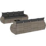  9-dijelni set vrtnih sofa od poliratana s jastucima sivi | shoptok.hr