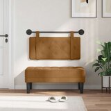  Držeće uzglavlje Zidne Smeđa 90 x 55 x 5 cm Baršun - Smeđa 80 cm bez LED | shoptok.hr