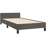  Okvir za krevet s uzglavljem tamnosivi 100x200 cm baršunasti | shoptok.hr