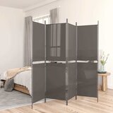 Sobna pregrada s 5 panela antracit 250 x 180 cm od tkanine | shoptok.hr