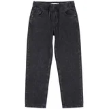 PULL ON STAY LOOSE TAPER JEANS Crna