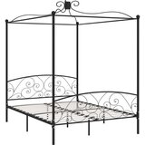  Za krevet s nadstrešnicom crni metalni 180 x 200 cm | shoptok.hr