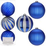  Set Božićnih kuglica 15 cm - Plava, Bijela (3 komada) | shoptok.hr
