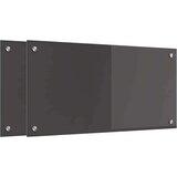 vidaXL Zaščita za kuhinjo 2 pcs Temno siva 80 x 40 cm kaljeno steklo | Shoptok.si