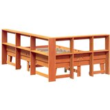  Krevet s regalom za knjige bez madraca 120 x 190 cm od borovine | shoptok.hr