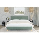 Ropez Zelena oblazinjena zakonska postelja z letvenim dnom 160x200 cm Tina – | Shoptok.si