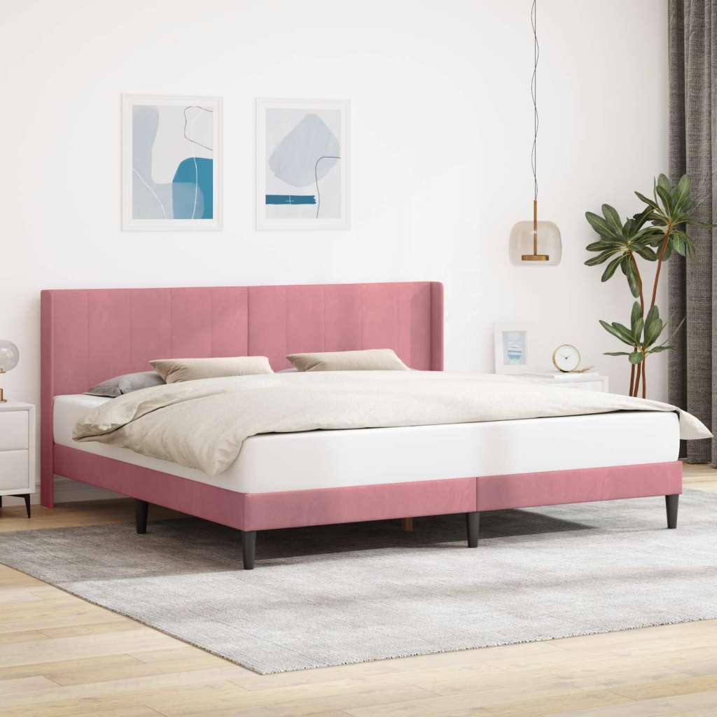  Okvir za krevet Ružičasta 180 x 200 cm Baršun - Ružičasta 180 x 200 cm | shoptok.hr