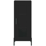 vidaXL Komoda črna 34,5x34x90 cm inženirski les | Shoptok.si