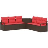 Set sofe 7 kom. Smeđa i crvena 120 x 62 x 69 cm | Shoptok.si