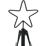 vidaXL Božićno drvo u obliku čunja s stalakom Crna 60 cm Čelik | shoptok.hr