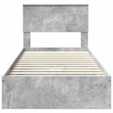  Krevet s od storage Betonski sivi 70 x 190 cm Konstruirano drvo | shoptok.hr