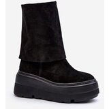 Zazoo Suede Platform Boots Maciejka Black 05319-01 | Shoptok.si