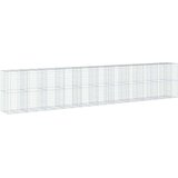 vidaXL Gabionska košara s poklopcem 1050x100x200 cm pocinčano željezo | shoptok.hr
