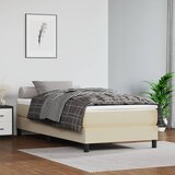  Okvir za krevet s oprugom krem 80 x 200 cm od umjetne kože | Shoptok.si