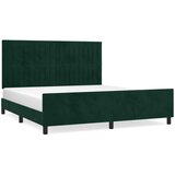  Okvir za krevet bez madraca tamnozeleni 160x200 cm baršunasti | shoptok.hr