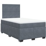 Box spring krevet s madracem tamnosivi 120 x 200 cm baršunasti | shoptok.hr