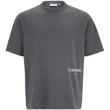 Calvin Klein Majica antracit siva / bijela