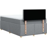vidaXL Boxspring postelja z vzmetnico svetlo siva 120x190 cm blago | Shoptok.si