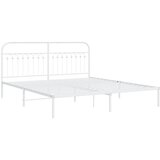  Metalni okvir za krevet s uzglavljem bijeli 183x203 cm | Eponuda.ba