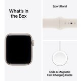 Apple watch se 3 gps 40mm s/m MEH34ZR/A, aluminijasto ohišje polarstern s pasom športnim polarstern! | Shoptok.si