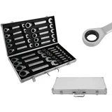 Set ključev z ratchet mehanizmom, 22 kosov, krom vanadij jeklo, razpon velikosti 6-32mm, (5000221853)