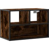 vidaXL TV omarica dimljen hrast 60x31x39,5 cm inženirski les in kovina | Shoptok.si