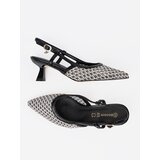 GOODIN Black openwork pumps with a low heel | Shoptok.si