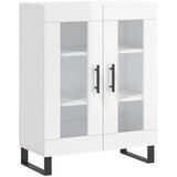 vidaXL Komoda visok sijaj bela 69,5x34x90 cm inženirski les, (20806452) | Shoptok.si