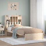 vidaXL Krevet s regalom za knjige bez madraca 75x190 cm borovina Cijene