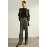 Trendyol Anthracite Premium Wide Leg Woven Trousers