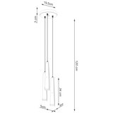 Sollux Lighting SL.1401 - visilica na sajli prysm 3xG9/8W/230V crna | Eponuda.com