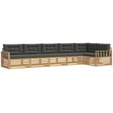 vidaXL Zunanja garnitura za sedenje 6 pcs Bela in antracit Poliester, (5000281793) | Shoptok.si