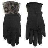  Rukavice POIVRE BLANC W23-1775-WO/F STRETCH FLEECE bubbly leopard black | Eponuda.com