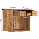 vidaXL Nočna omarica 40x30x37 cm trden mangov les | Shoptok.si