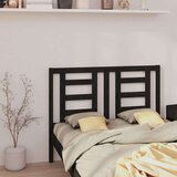  Uzglavlje za krevet crno 126 x 4 x 100 cm od masivne borovine Cijene