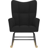  Stolica za ljuljanje od tkanine crna | shoptok.hr
