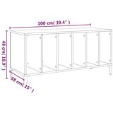 Ormarić za ploče bijeli 100 x 38 x 48 cm od konstruiranog drva | shoptok.hr