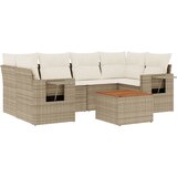  7-dijelni set vrtnih sofa od poliratana s jastucima bež 65.5 x 62 x 69 cm | shoptok.hr