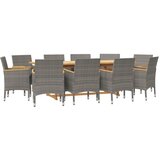  11-dijelni vrtni blagovaonski set s jastucima sivi Siva | shoptok.hr