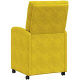  Blagovačke stolice s kotačima 2 pcs Žuta 58 x 67 x 97 cm Baršun | shoptok.hr