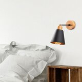 Opviq lights Crna/u prirodnoj boji zidna lampa ø 14 cm Manavgat – | shoptok.hr