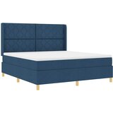  Krevet s opruga kutije s LED trakama Plava 180 x 200 cm tkanina | shoptok.hr
