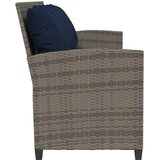  Vrtna sofa 5-sjed s jastucima sivi poliratan | shoptok.hr