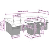  Set od 8 dijelova vrtnih kauča s jastučićima Bež poli ratan | shoptok.hr