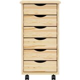  Pokretni ormar s ladicama MOSS Prozirni lak 34 x 39 x 65 5 cm - Smeđa 34 x 39 x 65 5 cm | shoptok.hr