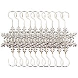 INF Majhni okraski v obliki snežink - Set 10 kovinskih kaveljčkov za božične okraske Silver, (5000072335) | Shoptok.si