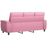 SOFA kavč trosed z okrasnimi blazinami, blago, roza, 214x90x95 cm | Shoptok.si