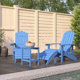  Vrtne stolice Adirondack s osloncem i stolićem HDPE vodenoplave | shoptok.hr