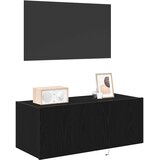 TV zidni ormar Crni hrast 80 x 35 x 31 cm Konstruirano drvo | Eponuda.ba