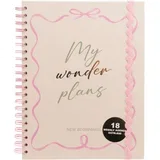 Datumirana agenda - Weekly, 18 month, Dateless, Pink Ribbon, spirala
